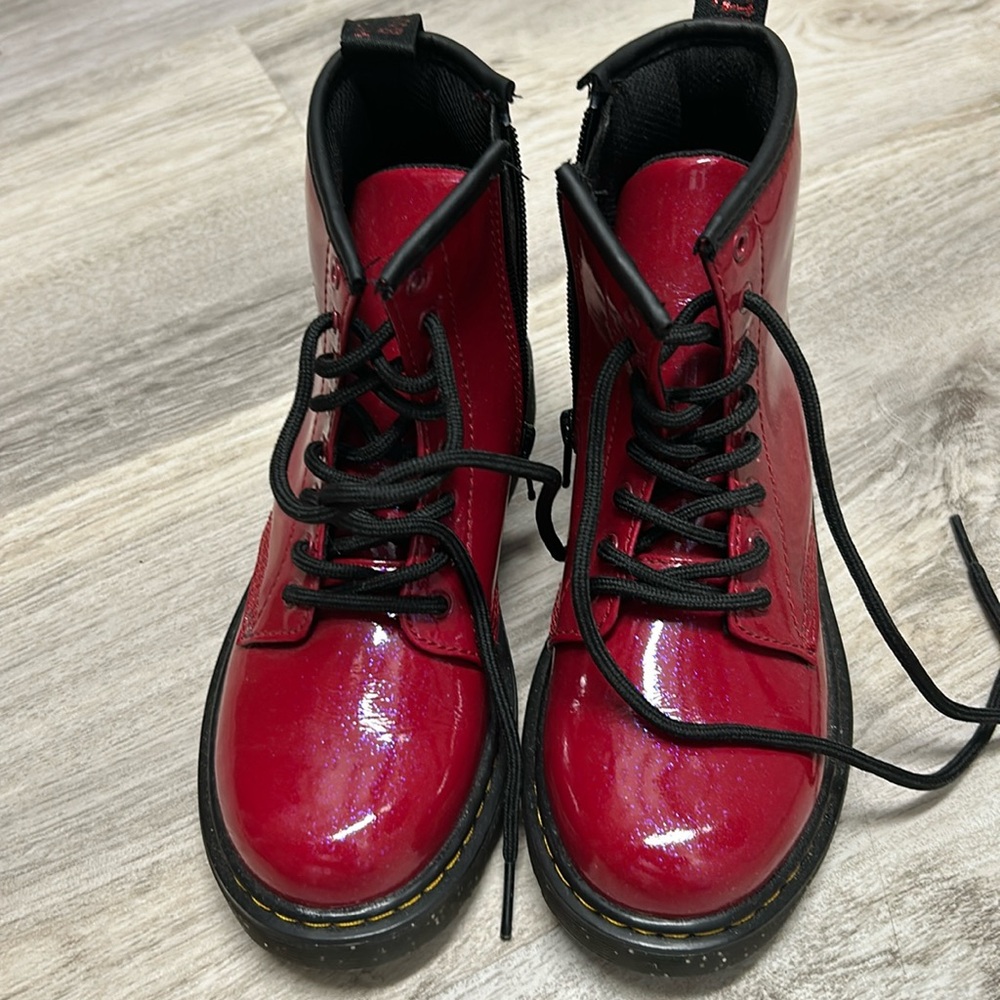 Never worn kids Red Dr Martens
